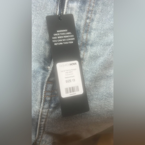 Tall length tied up jeans medium wash never worn jeans - Picture 7 of 7